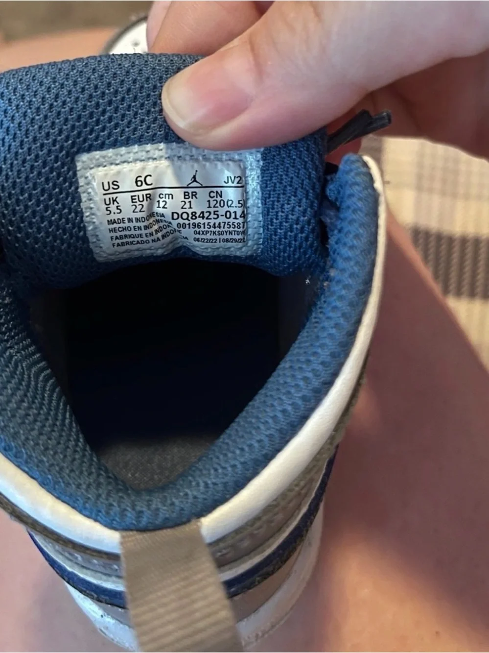 Nike Air Jordan 1 Mid TD “Cement Grey/True Blue”